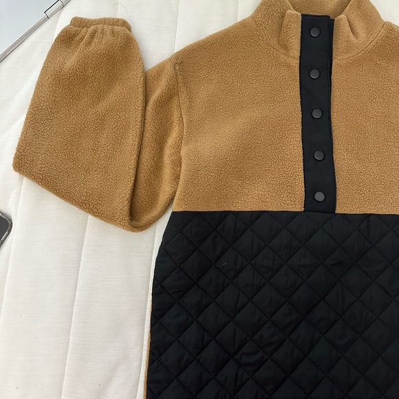 J. Crew Factory Quilted Sherpa Half Zip - Picture 10 of 16